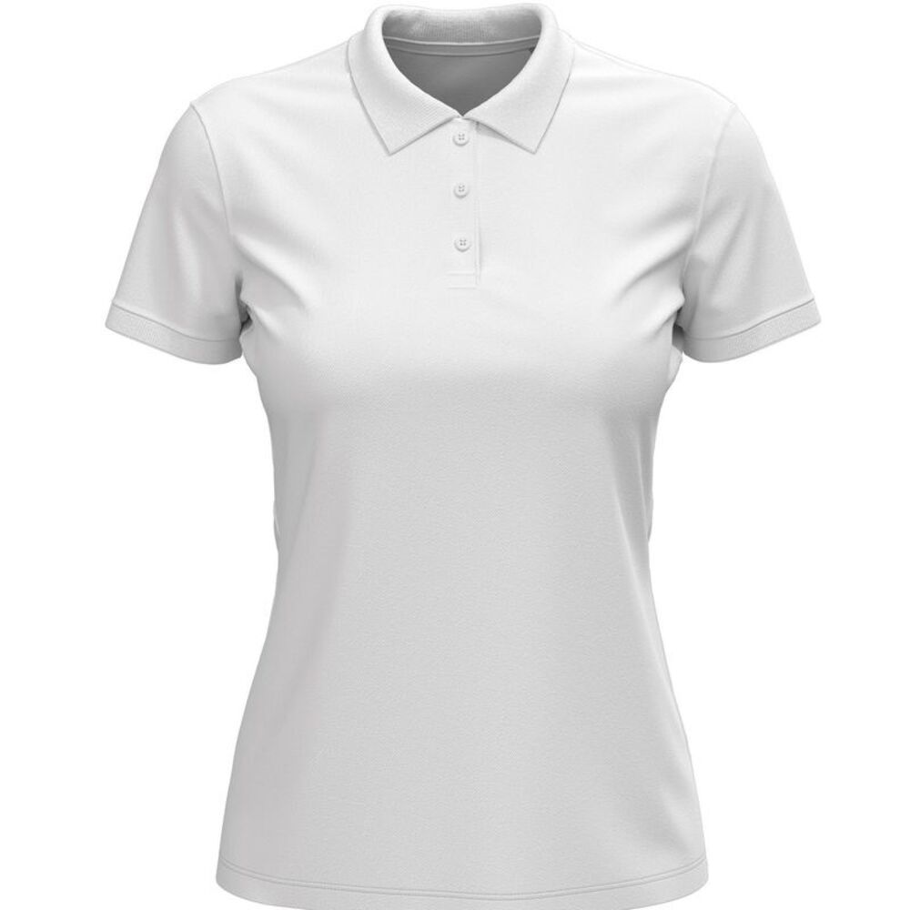 Stedman Womens/Ladies Lux Cotton Polo Shirt / White